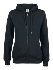Clique Premium OC Hoody Full Zip Women — bluza z kapturem z bawełny organicznej. Czarne bluzy CLIQUE, s, bez wzorów, z bawełny, bez ramiączek, z kapturem. Za 295.60 zł.