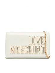 LOVE MOSCHINO Torebka JC4251PP0OKE110A Biały. Białe kopertówki Love Moschino, bez wzorów, ze skóry, wizytowe, bez dodatków. Za 719.99 zł.