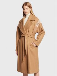 Iceberg Płaszcz wełniany 22II2P0N0113052 Beżowy Regular Fit. Brązowe płaszcze Iceberg, na zimę, bez wzorów, z wełny, bez kaptura. Za 3,489.00 zł.