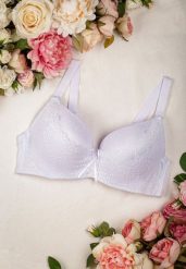 Biały Biustonosz Full Cap Ozdobiony Koronką z Odpinanymi Ramiączkami Rillana. Białe biustonosze Renee, bez wzorów, z koronki. W wyprzedaży za 19.99 zł.