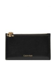 Calvin Klein Portfel Ck Zip Cardcase 6Cc LV04F1076G Czarny. Czarne portfele Calvin Klein, bez wzorów, ze skóry. Za 149.99 zł.