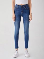LTB Dżinsy "Amy X Ikeda" - Skinny fit - w kolorze niebieskim rozmiar: W25/L32. Niebieskie jeansy LTB, l, z aplikacjami, ze skóry, z podwyższonym stanem. Za 66.16 zł.