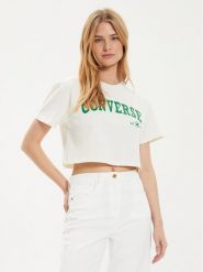 Converse T-Shirt W Retro Chuck Cropped Tee 10027151-A03 Écru Regular Fit. T-shirty Converse, l, bez wzorów, z bawełny, retro, bez kołnierzyka, bez ramiączek. Za 89.99 zł.