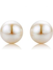 Revoni Kolczyki-wkrętki w kolorze białym z perłami rozmiar: onesize. Białe kolczyki Revoni, z perłą, złote. Za 254.74 zł.