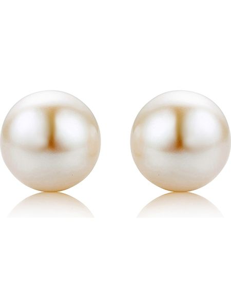 Revoni Kolczyki-wkrętki w kolorze białym z perłami rozmiar: onesize. Białe kolczyki Revoni, z perłą, złote. Za 254.74 zł.