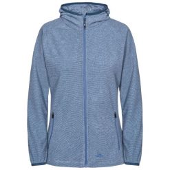 Bluza damska z kapturem Trespass Jennings B. Niebieskie bluzy Trespass, bez wzorów, z poliesteru, sportowe, bez ramiączek, z kapturem. W wyprzedaży za 100.45 zł.