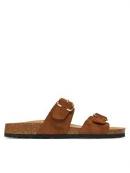ONLY Shoes Klapki Onlmaxi-13 Pu Strap Buckle 15331392 Brązowy. Brązowe klapki ONLY SHOES, bez wzorów, z materiału, bez obcasa, bez zapięcia. Za 119.99 zł.