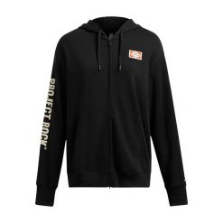 Bluza damska Under Armour Project Rock HWT Full Zip Hard at Work. Brązowe bluzy Under Armour, s, bez wzorów, bez kaptura, na fitness i siłownię. Za 339.99 zł.