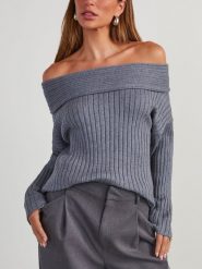 Milan Kiss Sweter w kolorze szarym rozmiar: XL. Szare swetry Milan Kiss, xl, bez wzorów, prążkowane, bez ramiączek. Za 180.95 zł.