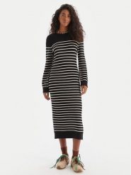 Roxy Sukienka dzianinowa Cool Waves SD ERJKD03536 Czarny Regular Fit. Czarne sukienki Roxy, s, bez wzorów, z dzianiny, bez kołnierzyka, bez ramiączek. Za 339.99 zł.
