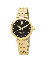 U.S. Polo Assn. Zegarek kwarcowy w kolorze złoto-czarnym rozmiar: onesize. Czarne, analogowe zegarki U.S. Polo Assn., metalowe. Za 217.99 zł.