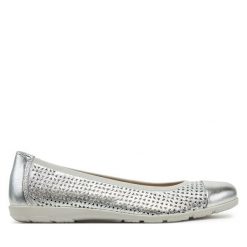 Baleriny Caprice. Szare baleriny Caprice, bez wzorów, bez obcasa, bez zapięcia. Za 239.99 zł.