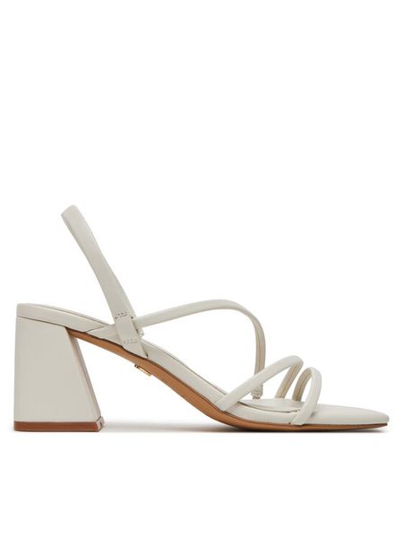 Aldo Sandały Atlanticus 13706601 Biały. Białe sandały Aldo, bez wzorów, ze skóry, bez obcasa, na słupku, bez zapięcia. Za 299.99 zł.