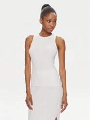 Hugo Top Sareple 50514301 Écru Slim Fit. Topy Hugo, m, bez wzorów, z wiskozy, bez kołnierzyka, bez ramiączek. Za 319.99 zł.