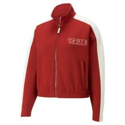 Damska bluza dresowa Puma X Vogue T7 Dk. Czerwone bluzy z kapturem Puma, xs, bez wzorów, z bawełny, z kapturem. Za 263.47 zł.