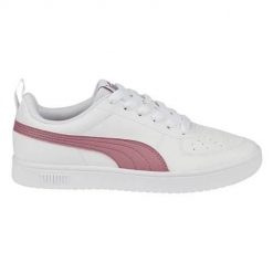 Buty do chodzenia damskie Puma Rickie. Białe buty treningowe Puma, bez wzorów, z gumy, bez zapięcia, trekkingowe. Za 279.99 zł.