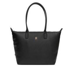Torebka Tommy Hilfiger. Czarne shopper bag Tommy Hilfiger, bez wzorów, bez dodatków. Za 559.99 zł.