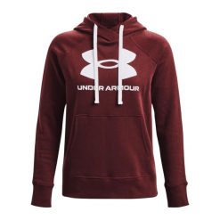Bluza damska z kapturem Under Armour Rival Fleece Logo. Białe bluzy z kapturem Under Armour, l, bez wzorów, z bawełny, z kapturem, na fitness i siłownię. Za 287.25 zł.