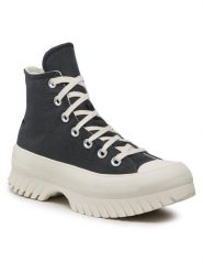 Converse Botki Chuck Taylor All Star Lugged 2.0 Hi A01368C Szary. Szare botki Converse, bez wzorów, z materiału, retro, bez obcasa, na płaskiej podeszwie, bez zapięcia. Za 449.99 zł.