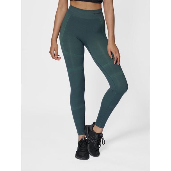 Legginsy damskie Hummel hmlMT. Zielone legginsy Hummel, bez wzorów, sportowe. Za 177.00 zł.