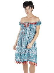 Isla Bonita by SIGRIS Sukienka w kolorze błękitnym rozmiar: XL. Niebieskie sukienki Isla Bonita by SIGRIS, na co dzień, xl, bez wzorów, z bawełny, bez kołnierzyka, bez ramiączek, midi, proste. Za 177.32 zł.