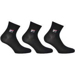 Skarpetki ponad kostę unisex Fila 3 pary. Czarne skarpetki Fila, bez wzorów, z bawełny. Za 30.99 zł.