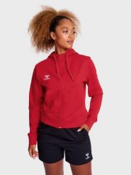 Kurtka dresowa z kapturem damska Hummel Go 2.0. Zielone kurtki Hummel, s, bez wzorów, z bawełny, klasyczne, z kapturem. Za 249.90 zł.
