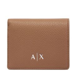 Portfel Armani Exchange. Brązowe portfele Armani Exchange, bez wzorów. Za 269.99 zł.