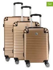 Geographical Norway 3-częściowy zestaw "Shock" w kolorze jasnobrązowym rozmiar: onesize. Brązowe walizki Geographical Norway. Za 462.29 zł.