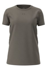 Under Armour W SIMPLE BRANDED SS Koszulka damska. Szare t-shirty sportowe Under Armour, l, bez wzorów, z bawełny, bez ramiączek. Za 62.99 zł.
