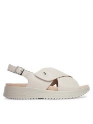 Caprice Sandały 9-28707-46 Biały. Białe sandały Caprice, bez wzorów, ze skóry, bez obcasa, na płaskiej podeszwie, bez zapięcia. Za 276.99 zł.