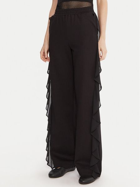 TWINSET Spodnie materiałowe 252LI2NCC Czarny Regular Fit. Czarne spodnie materiałowe Twinset, bez wzorów, z materiału. Za 359.99 zł.