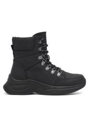 DeeZee Botki GAIA WS6029-17 Czarny. Czarne botki DeeZee, bez wzorów, z syntetyku, bez obcasa, na płaskiej podeszwie, bez zapięcia. Za 89.99 zł.