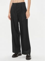Tommy Hilfiger Spodnie materiałowe WW0WW39707 Czarny Wide Leg. Czarne spodnie materiałowe Tommy Hilfiger, bez wzorów, z materiału. Za 1,199.00 zł.
