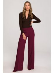 Stylove Spodnie w kolorze bordowym rozmiar: M. Czerwone spodnie materiałowe Stylove, bez wzorów, z materiału. Za 209.45 zł.