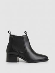Pepe Jeans FOOTWEAR Skórzane sztyblety "Bonnie Wish" w kolorze czarnym rozmiar: 38. Czarne botki Pepe Jeans FOOTWEAR, bez wzorów, z jeansu, sportowe, bez zapięcia. Za 299.37 zł.