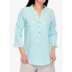 Koszula turystyczna damska Royal Robbins Oasis Tunic II 3/4 Sleeve. Zielone koszule ROYAL ROBBINS, bez wzorów, casualowe, bez kołnierzyka, bez ramiączek. Za 340.99 zł.