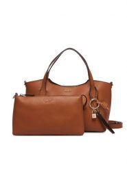 Guess Torebka HWBG97 35060 Brązowy jasny. Brązowe shopper bag Guess, z aplikacjami, ze skóry, bez dodatków. Za 584.99 zł.
