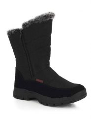 Kimberfeel Kozaki zimowe "Betina" w kolorze czarnym rozmiar: 36. Czarne kozaki Kimberfeel, na zimę, bez wzorów, z materiału, eleganckie, bez obcasa, bez zapięcia. Za 282.99 zł.