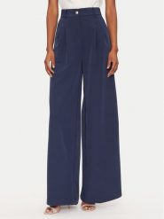 Guess Spodnie palazzo W5GB02 WH9Y2 Granatowy Wide Leg. Niebieskie spodnie materiałowe Guess, z aplikacjami, z materiału. Za 329.99 zł.