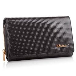 Portfel damski BETLEWSKI BPD-DT-513 CZARNY. Czarne portfele Betlewski, bez wzorów, ze skóry. Za 139.99 zł.
