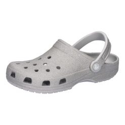 Buty do chodzenia damskie Crocs Classic Glitter Clog. Szare buty trekkingowe Crocs, z materiału, bez zapięcia. Za 159.00 zł.