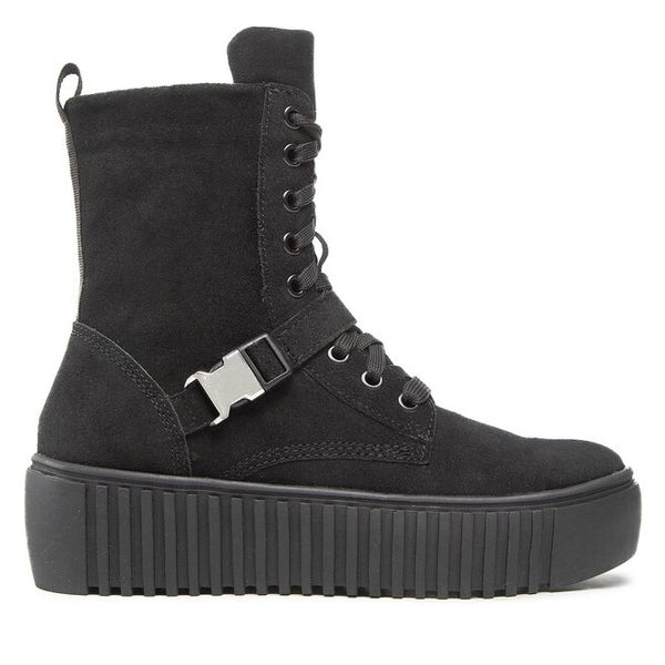 Trzewiki Rage Age. Czarne botki Rage Age, bez wzorów, bez obcasa, na płaskiej podeszwie, bez zapięcia. Za 339.99 zł.