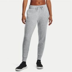 Spodnie dresowe damskie Under Armour Rival Fleece Jogger XL. Szare spodnie dresowe Under Armour, bez wzorów, z dresówki. Za 137.99 zł.