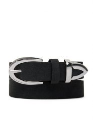 JENNY Pasek 4W2-004-SS25 Czarny. Czarne paski Jenny, bez wzorów, z materiału. Za 39.99 zł.