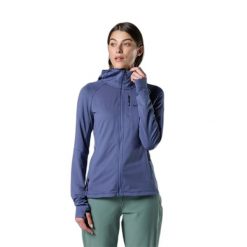 Kurtka z kapturem teksturowana warstwa pośrednia damska Rossignol. Niebieskie kurtki do biegania Rossignol, bez wzorów, z polaru, z kapturem, do biegania. Za 643.50 zł.