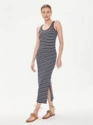 Vero Moda Sukienka letnia My Soft 10305782 Granatowy Tight Fit. Niebieskie sukienki Vero Moda, m, bez wzorów, z bawełny, bez kołnierzyka, bez ramiączek. Za 89.99 zł.
