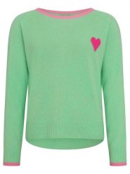 Zwillingsherz Kaszmirowy sweter w kolorze zielonym rozmiar: L. Zielone swetry Zwillingsherz, l, bez wzorów, z kaszmiru, bez ramiączek. Za 340.99 zł.