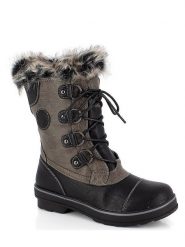 Kimberfeel Kozaki zimowe "Megeve" w kolorze szaro-czerwonym rozmiar: 39. Czarne kozaki Kimberfeel, na zimę, bez wzorów, z materiału, eleganckie, bez obcasa, bez zapięcia. Za 294.97 zł.