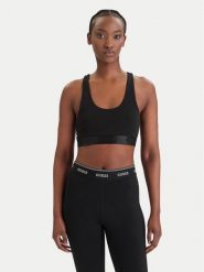 Guess Biustonosz top O6GC04 KE831 Czarny. Czarne biustonosze Guess, l, z aplikacjami, z bawełny, bez kołnierzyka, bez ramiączek. Za 159.99 zł.